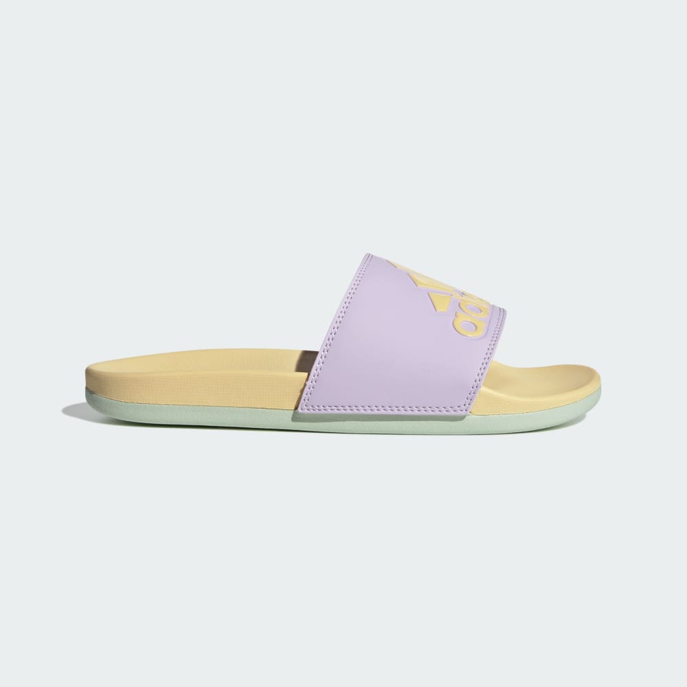 Adidas Adilette Comfort Slides Ice Lavender / Orange Tint / Linen Green