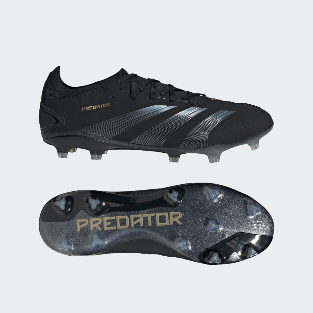 Adidas Predator Pro Firm Ground Soccer Cleats Core Black / Carbon / Gold Metallic