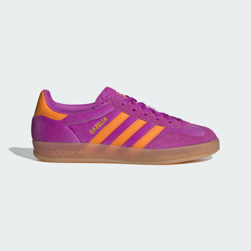 Adidas Gazelle Indoor Shoes Purple Burst / Eqt Orange / Gum