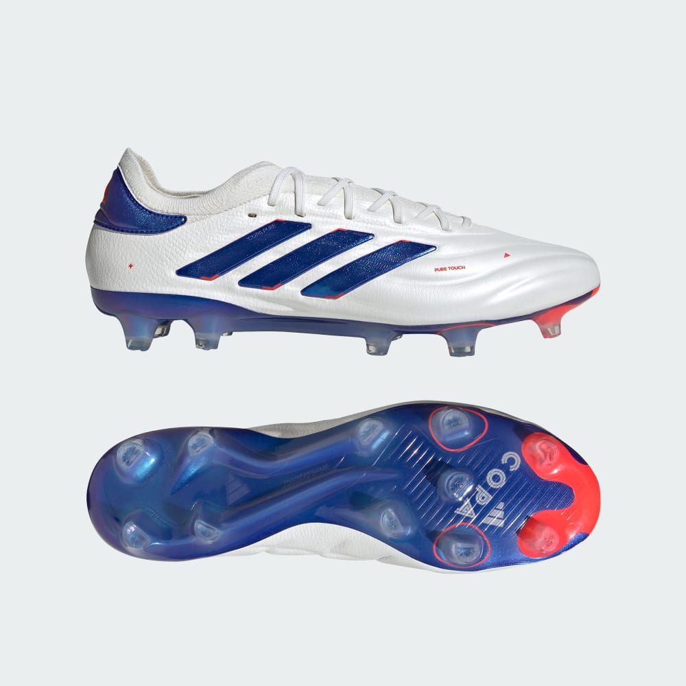 Adidas Copa Pure 2 Elite KT Firm Ground Soccer Cleats Cloud White / Lucid Blue / Solar Red