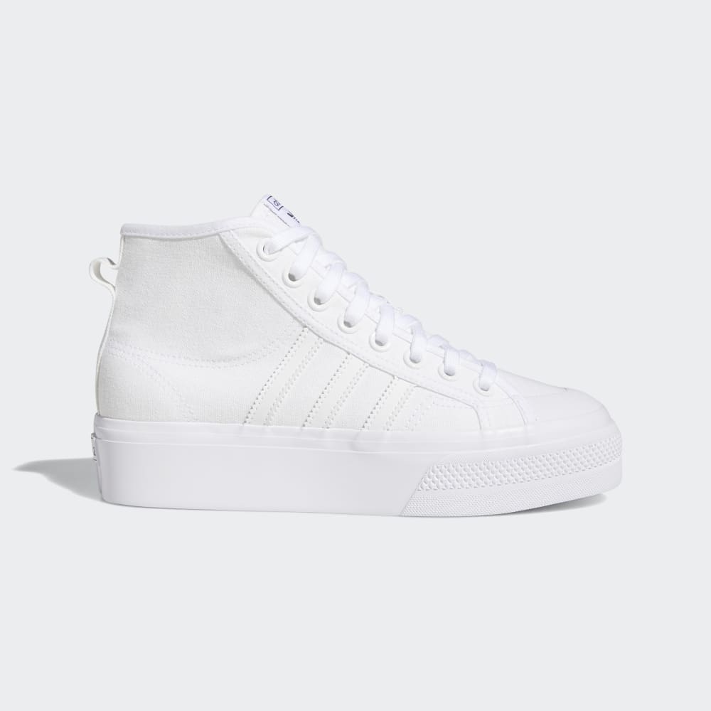 Adidas Nizza Platform Mid Shoes Cloud White / Cloud White / Cloud White