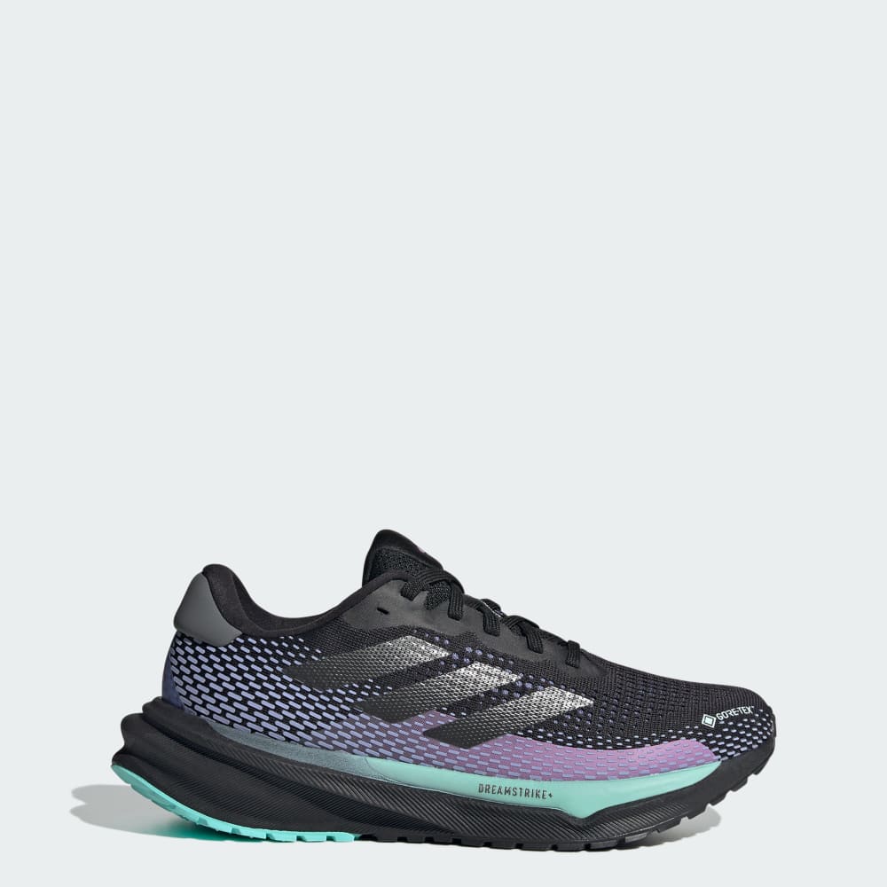 Adidas Supernova GORE-TEX Running Shoes Core Black / Iron Metallic / Semi Flash Aqua