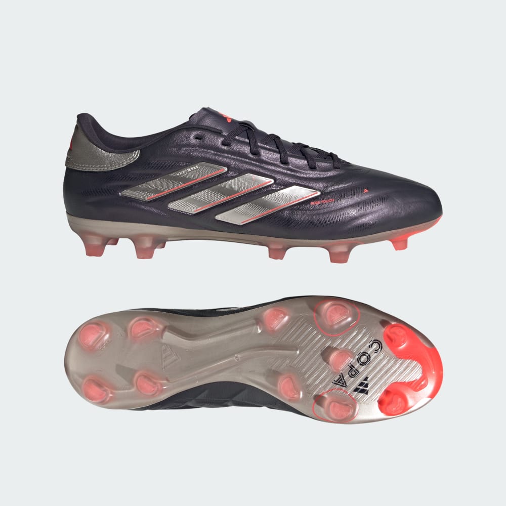 Adidas Copa Pure 2 Pro Firm Ground Cleats Aurora Black / Platinum Metallic / Turbo