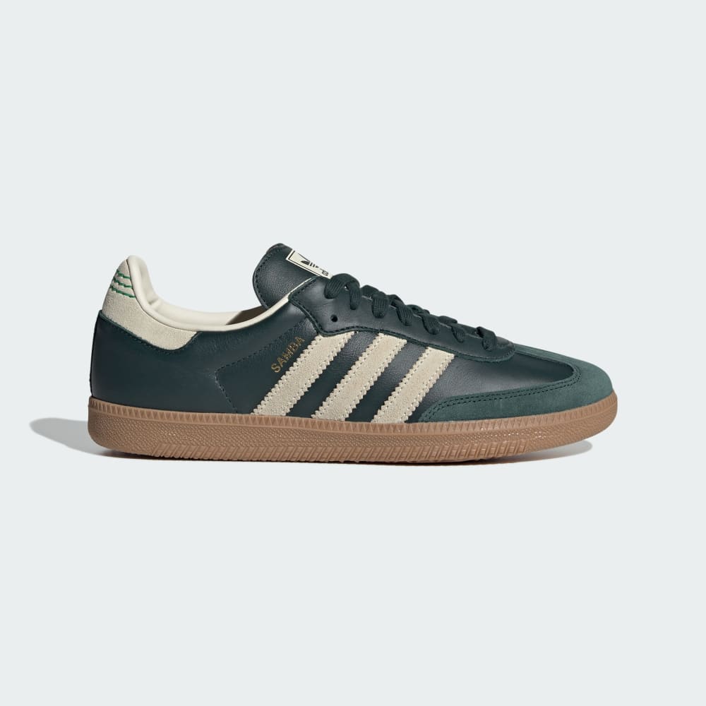 Adidas Samba OG Shoes Shadow Green / Cream White / Gold Metallic