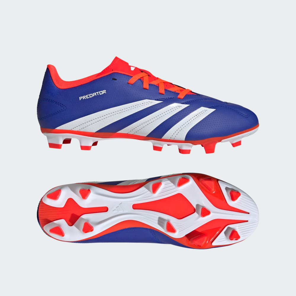 Adidas Predator Club Multi-Ground Soccer Cleats Lucid Blue / Cloud White / Solar Red