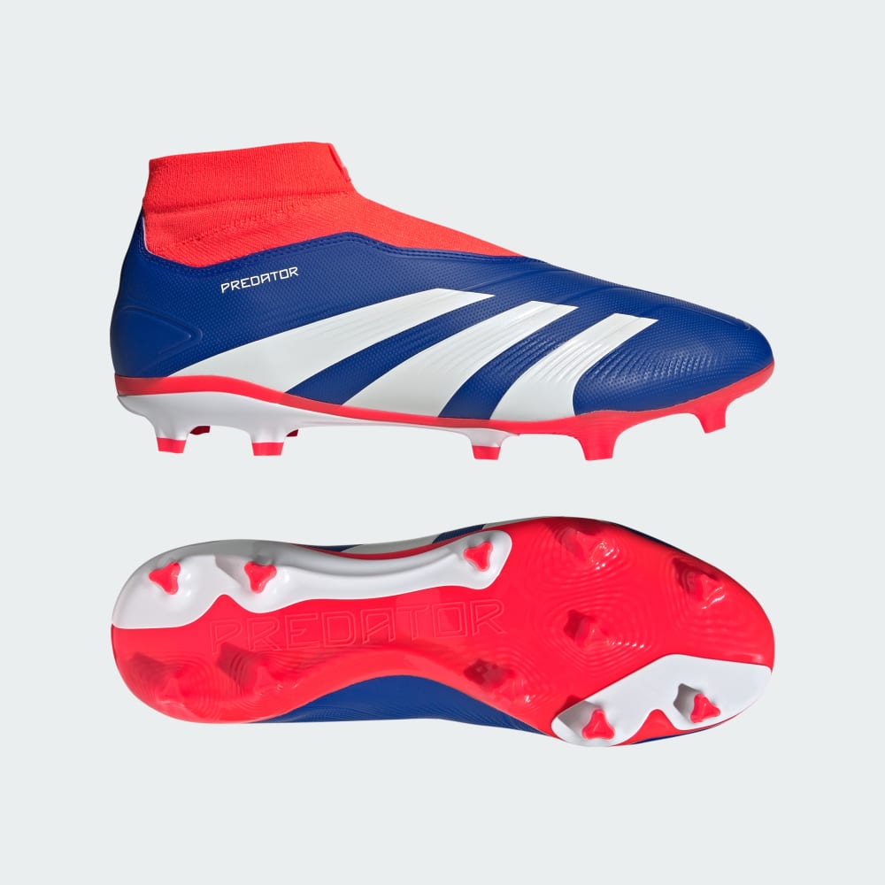 Adidas Predator League Laceless Firm Ground Soccer Cleats Lucid Blue / Cloud White / Solar Red