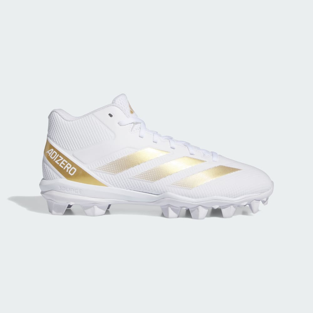 Adidas Adizero Impact.2 Molded Football Cleats Cloud White / Gold Metallic / Cloud White