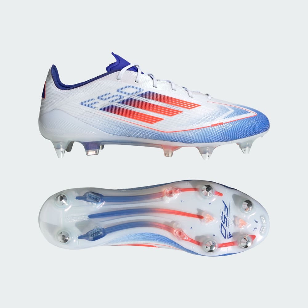 Adidas F50 Elite Soft Ground Soccer Cleats Cloud White / Solar Red / Lucid Blue