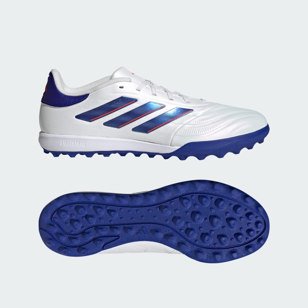 Adidas Copa Pure 2 League Turf Soccer Shoes Cloud White / Lucid Blue / Solar Red