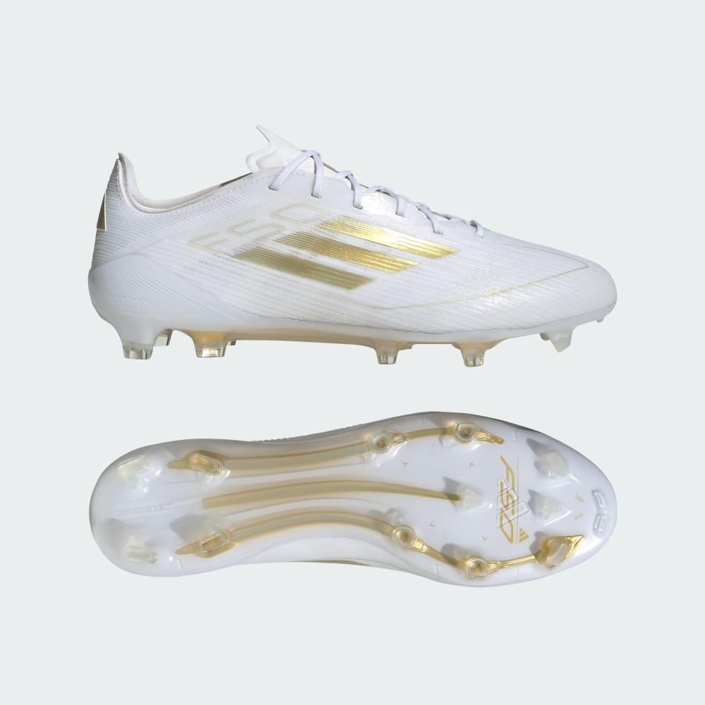 Adidas F50 Elite Firm Ground Soccer Cleats Cloud White / Gold Metallic / Cloud White