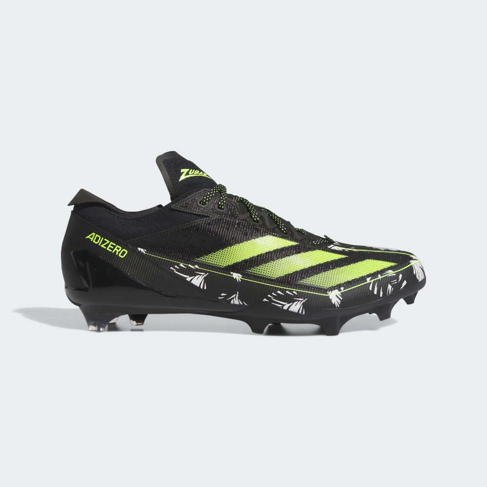 Adidas Adizero Electric Zubaz American Football Cleats Core Black / Team Solar Yellow 2 / Cloud White