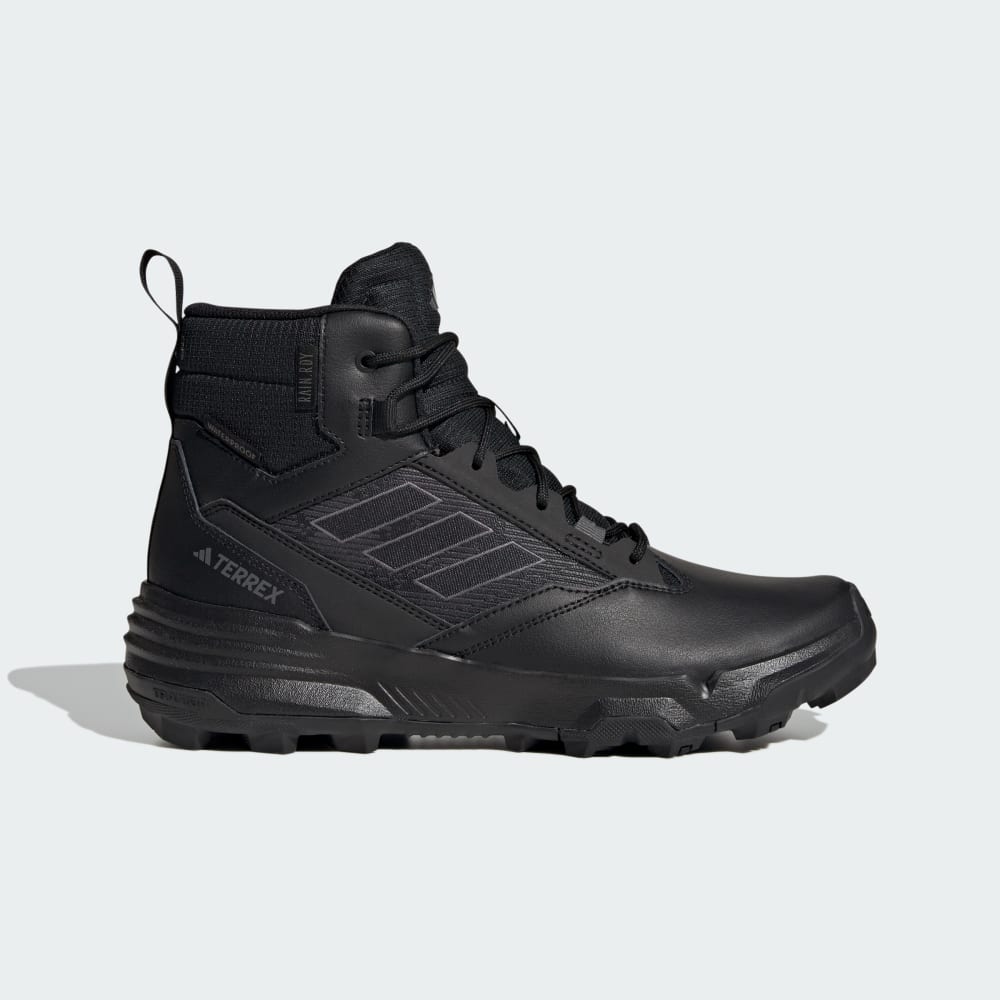 Adidas TERREX Unity Leather Mid RAIN.RDY Hiking Shoes Core Black / Core Black / Grey Four