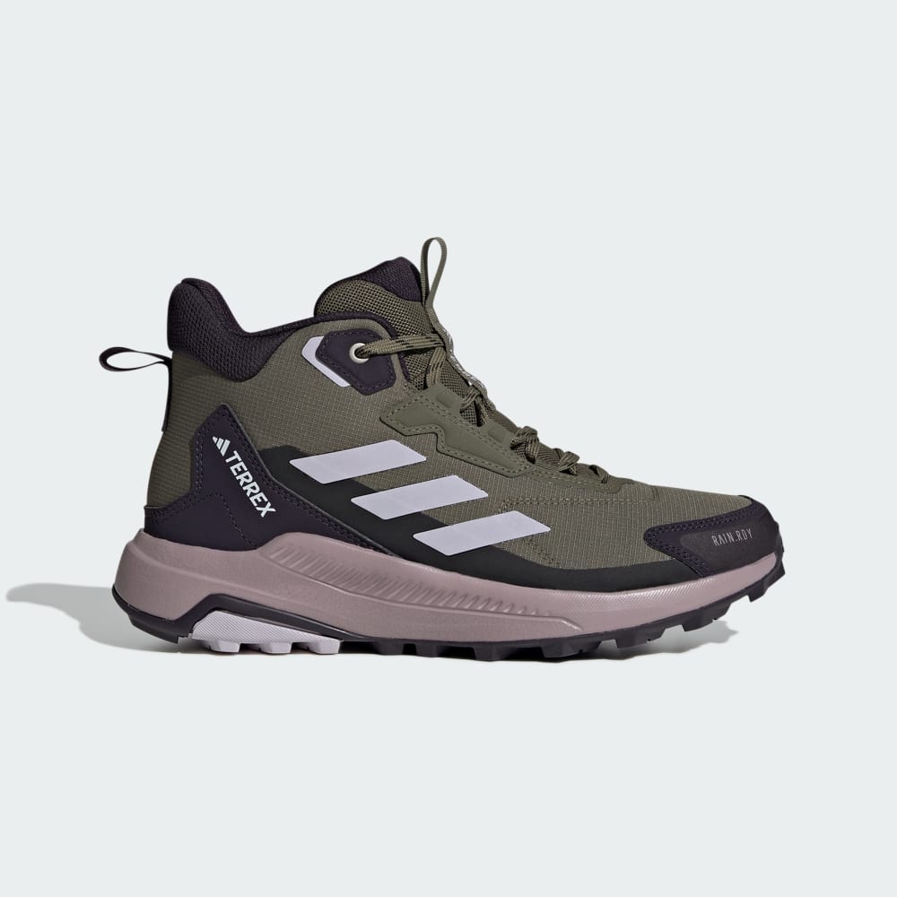 Adidas Terrex Anylander Mid Rain.Rdy Hiking Shoes Olive Strata / Silver Dawn / Amber Tint