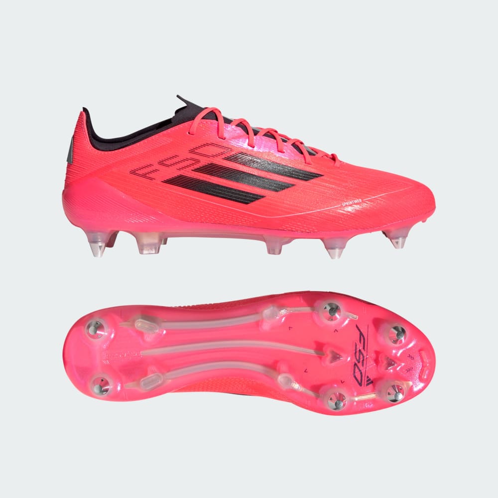 Adidas F50 Elite Soft Ground Cleats Turbo / Aurora Black / Platinum Metallic