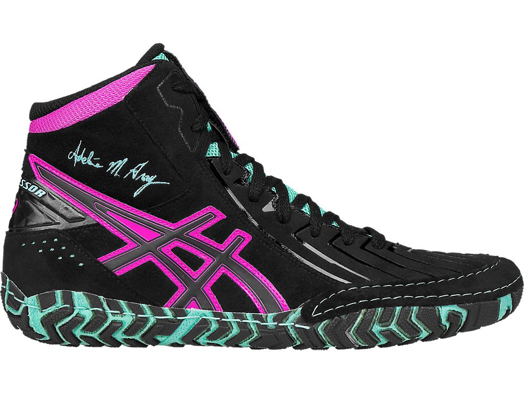 Asics Aggressor 3 Wrestling Shoes For Men Black/Pink 020FVJQH