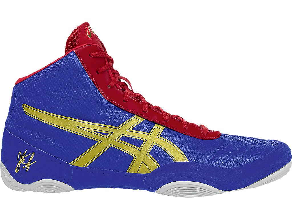 Asics Jb Elite Wrestling Shoes For Men Blue/Gold/Red 021WRWAC