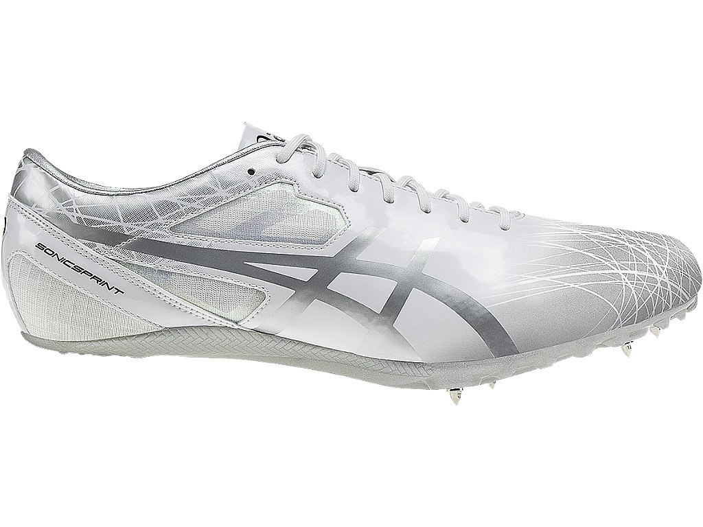 Asics Sonicsprint Shoes For Men White/Silver/Deep Grey 062VKUIG