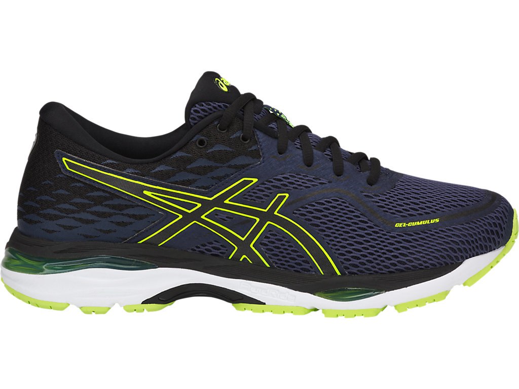 Asics Gel-Cumulus 19 Running Shoes For Men Indigo Blue/Black/Yellow 066TURCQ