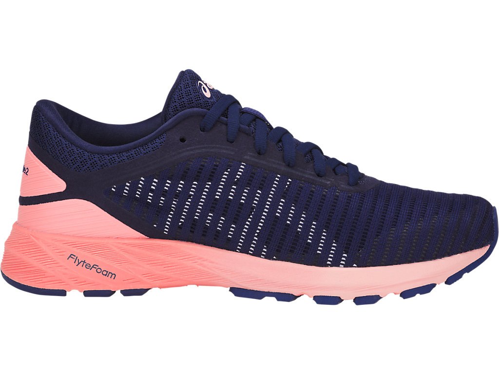 Asics Dynaflyte Running Shoes For Women Indigo Blue/White/Pink 227HQCDG