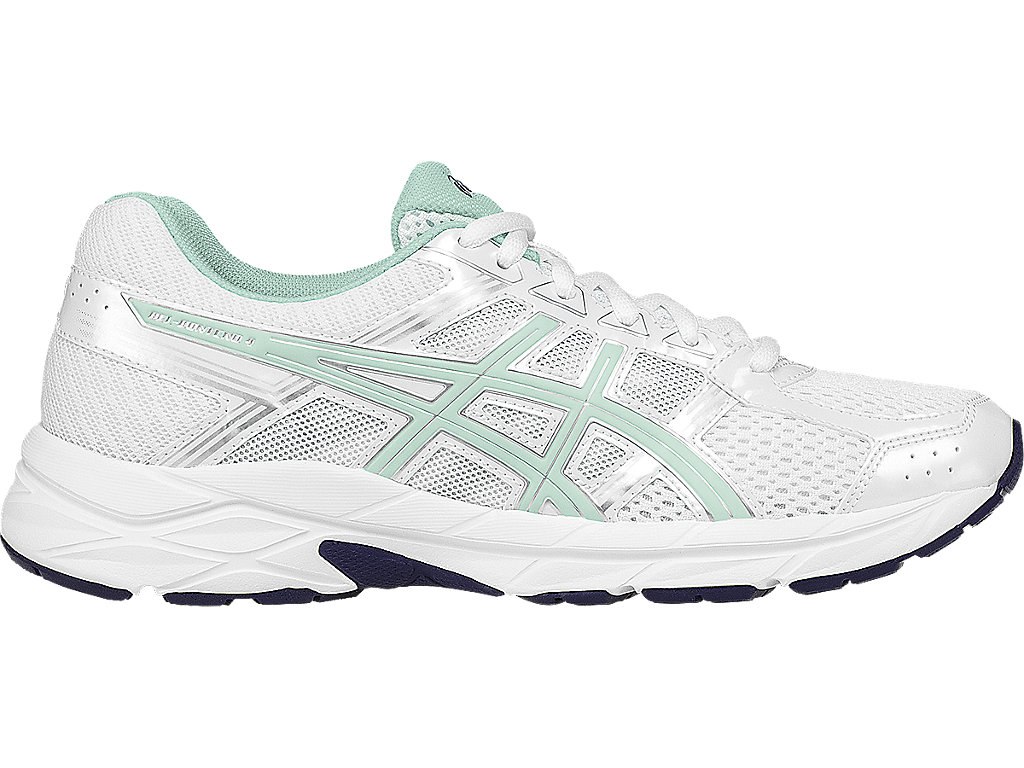 Asics Gel-Contend 4 Running Shoes For Women White/Silver 497ZNMFN