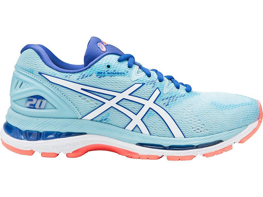 Asics Gel-Nimbus 20 Running Shoes For Women Blue/White/Blue 544PTVDF