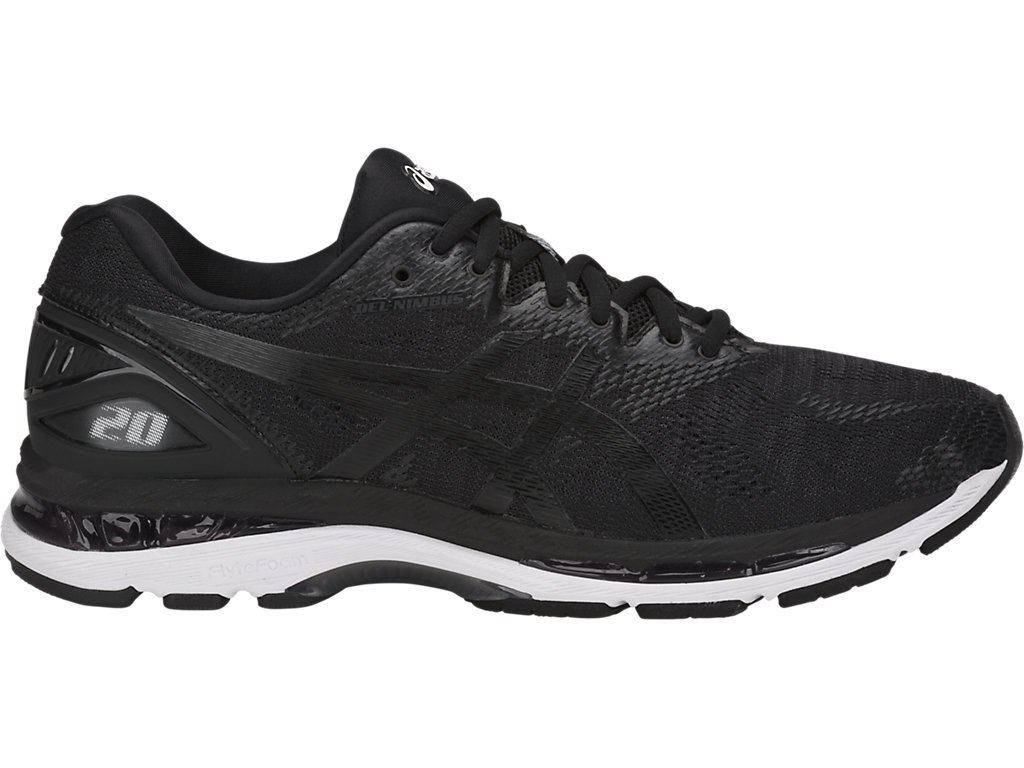 Asics Gel-Nimbus 20 Running Shoes For Men Black/White/Dark Grey 596ZCNAQ