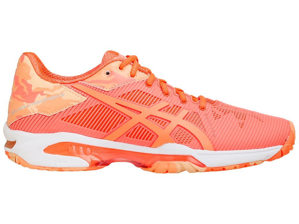 Asics Gel-Solution Speed 3 Tennis Shoes For Women Coral/Apricot 790MAFDK