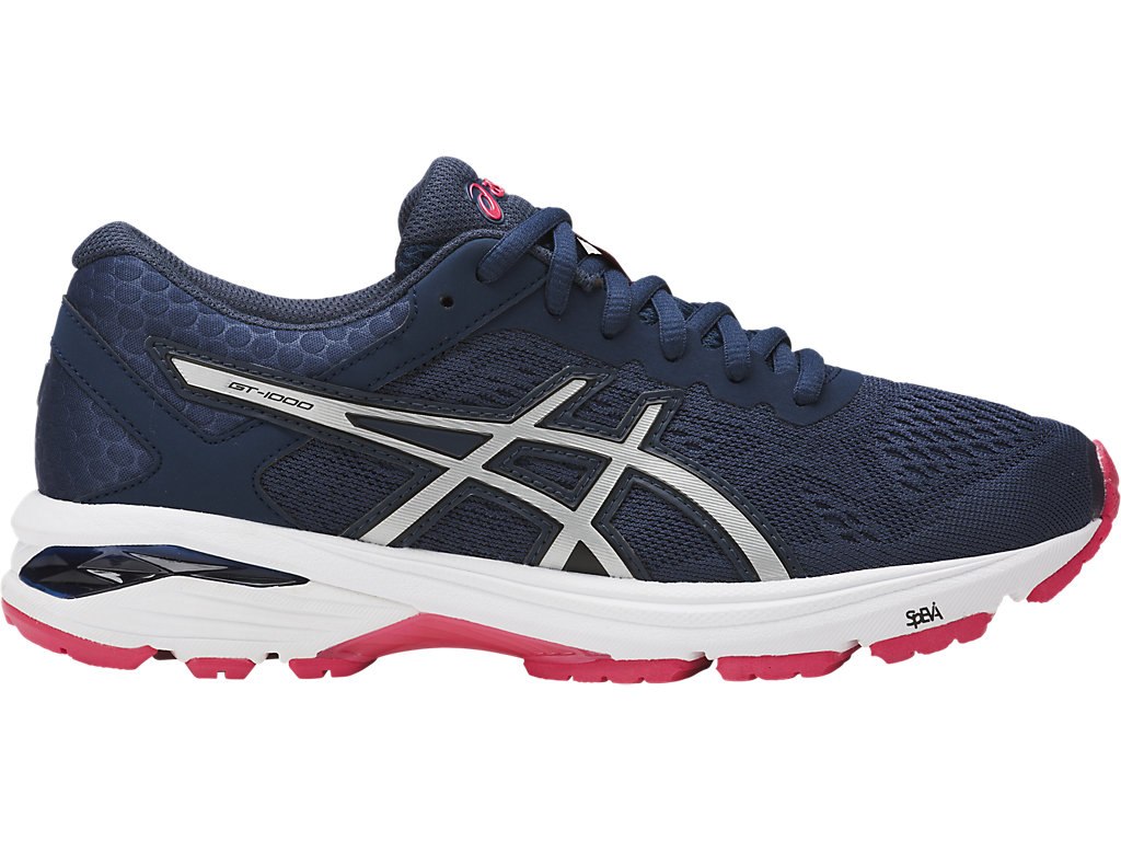 Asics Gt-1000 6 Running Shoes For Women Blue/Silver/Red 804NKROA