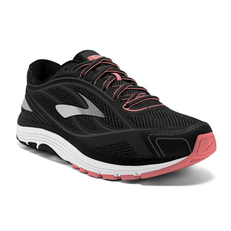 brooks Women's Dyad 9 Black / White / Sugar Coral