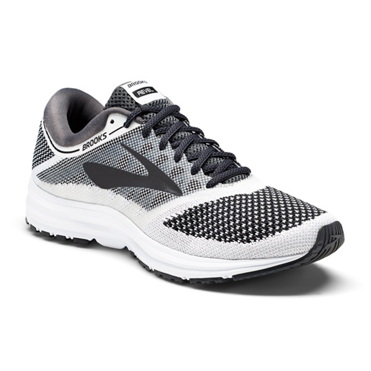 brooks Men's Revel White / Anthracite / Black