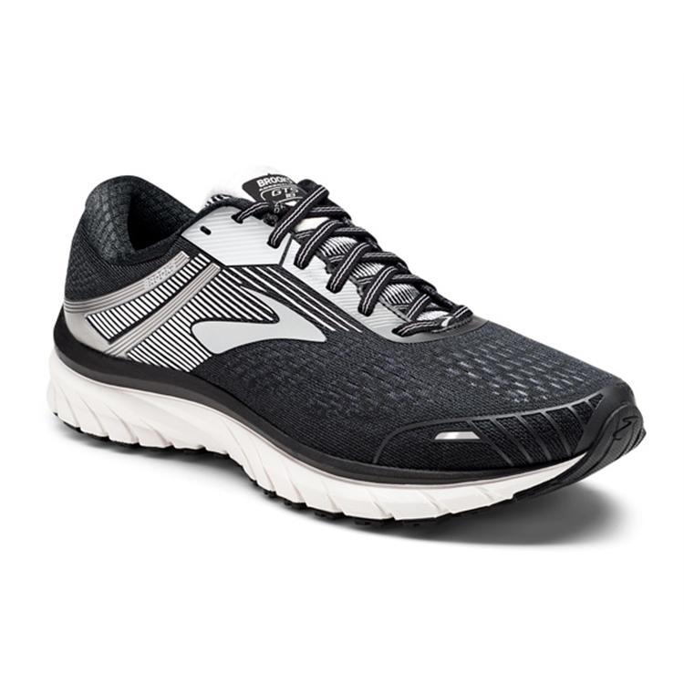 brooks Men's Adrenaline GTS 18 Black / Silver / White