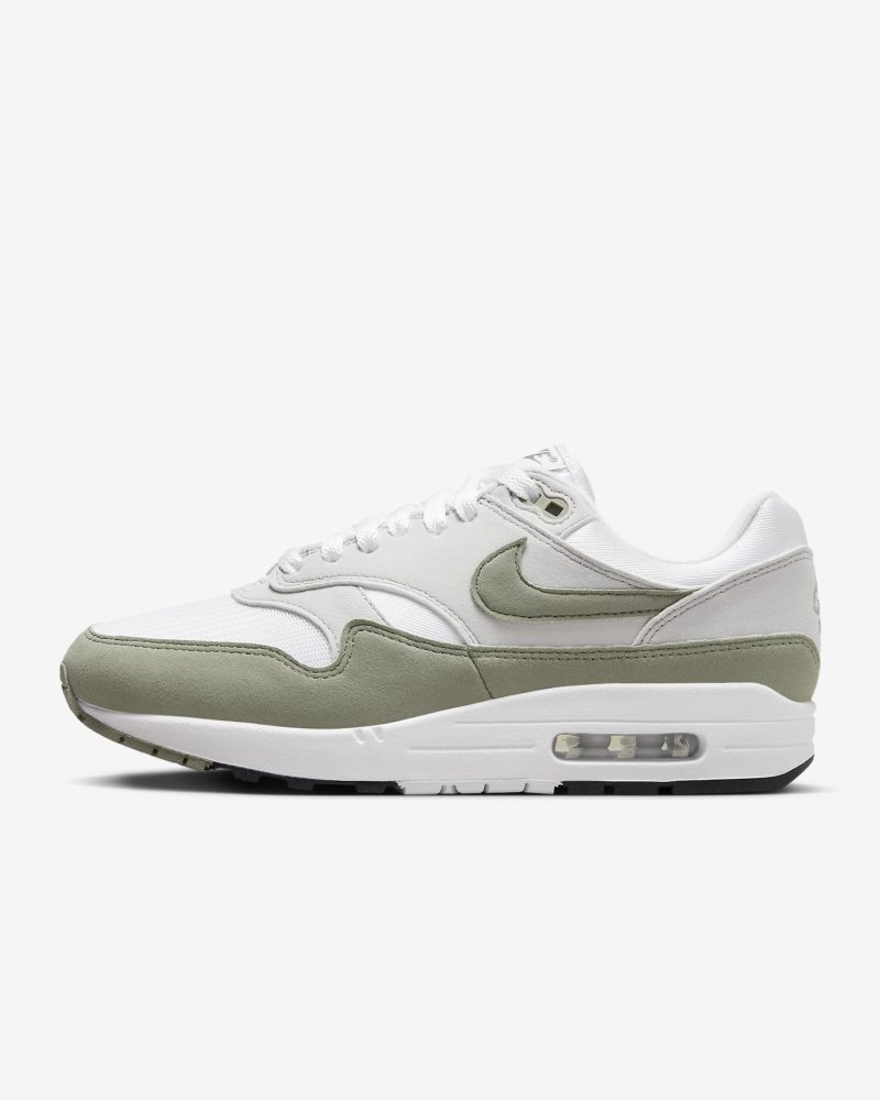 Nike Air Max 1 White/Neutral Grey/Black/Light Army