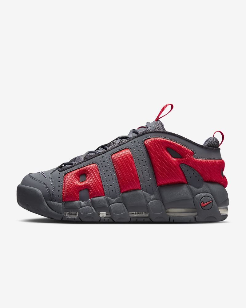 Nike Air More Uptempo Low Dark Grey/Metallic Silver/Light Crimson