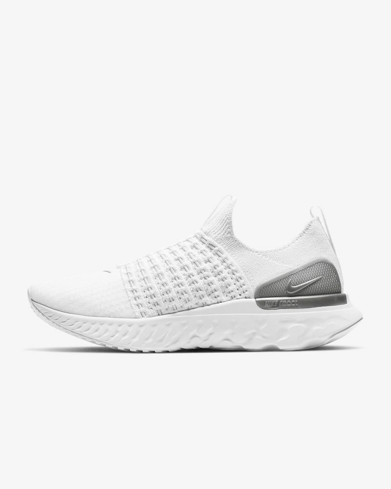 Nike React Phantom Run Flyknit 2 True White/White/Pure Platinum/Metallic Silver