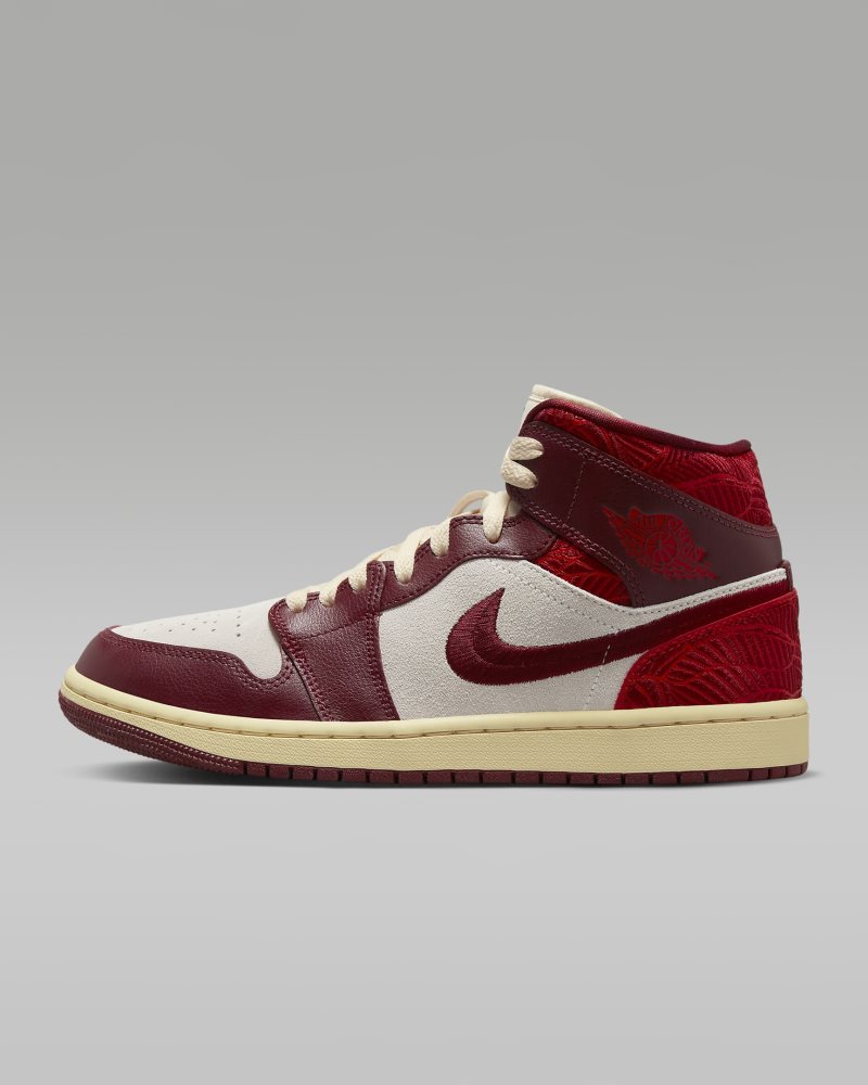 Air Jordan 1 Mid SE Team Red/Sail/Muslin/University Red