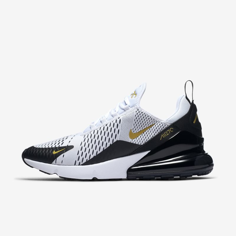 Nike Air Max 270 White/Black/Metallic Gold