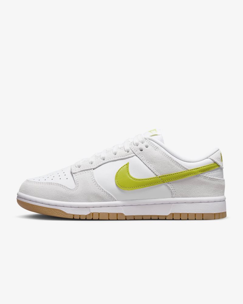 Nike Dunk Low White/Gum Yellow/Bright Cactus