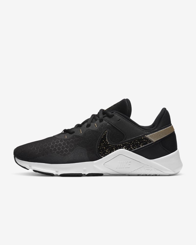 Nike Legend Essential 2 Premium Black/White/Metallic Gold Grain