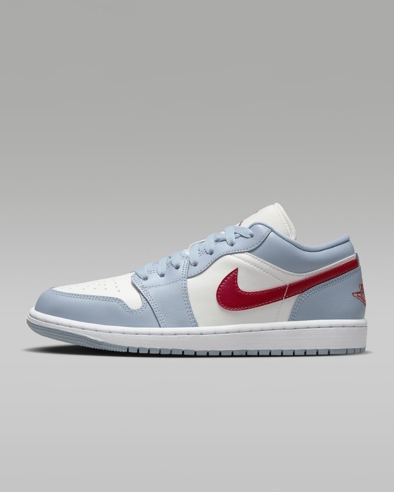 Air Jordan 1 Low Sail/Blue Grey/White/Dune Red