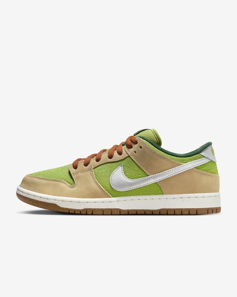 Nike SB Dunk Low Pro Sesame/Pear/Fir/Metallic Silver