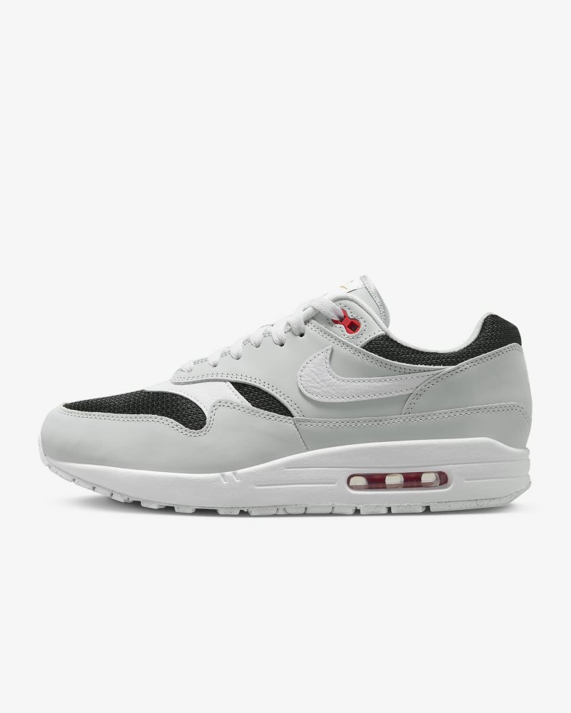 Nike Air Max 1 Premium Pure Platinum/Black/Sport Red/White