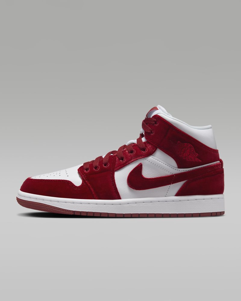 Air Jordan 1 Mid SE White/Black/White/Team Red