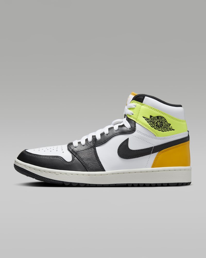 Air Jordan I High G White/University Gold/Volt/Black