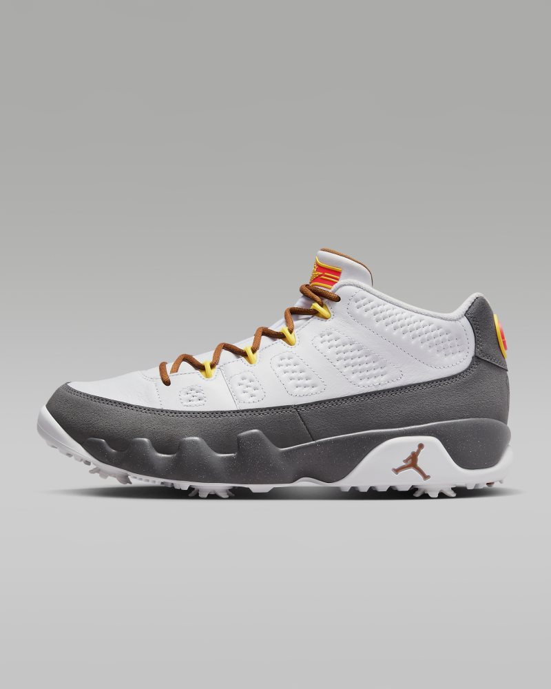 Air Jordan 9 G NRG White/Cool Grey/Anthracite/University Gold