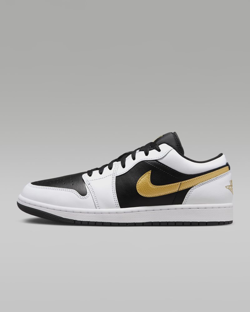 Air Jordan 1 Low White/Black/Metallic Gold