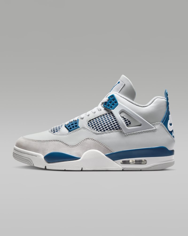 Air Jordan 4 Retro "Industrial Blue" Off White/Neutral Grey/Military Blue