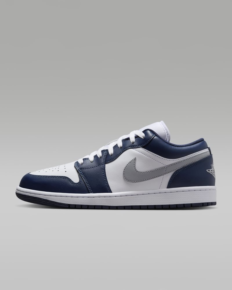 Air Jordan 1 Low White/Midnight Navy/Wolf Grey