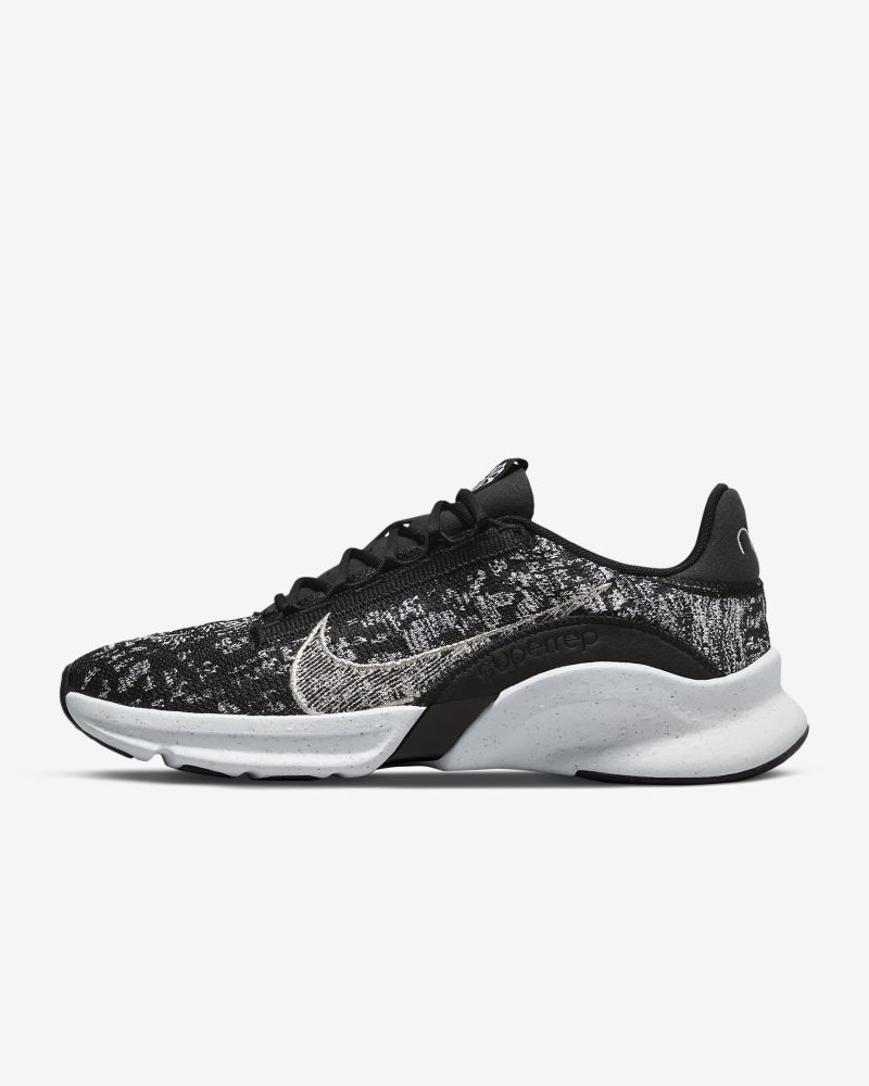 Nike SuperRep Go 3 Flyknit Next Nature Black/White/Metallic Silver