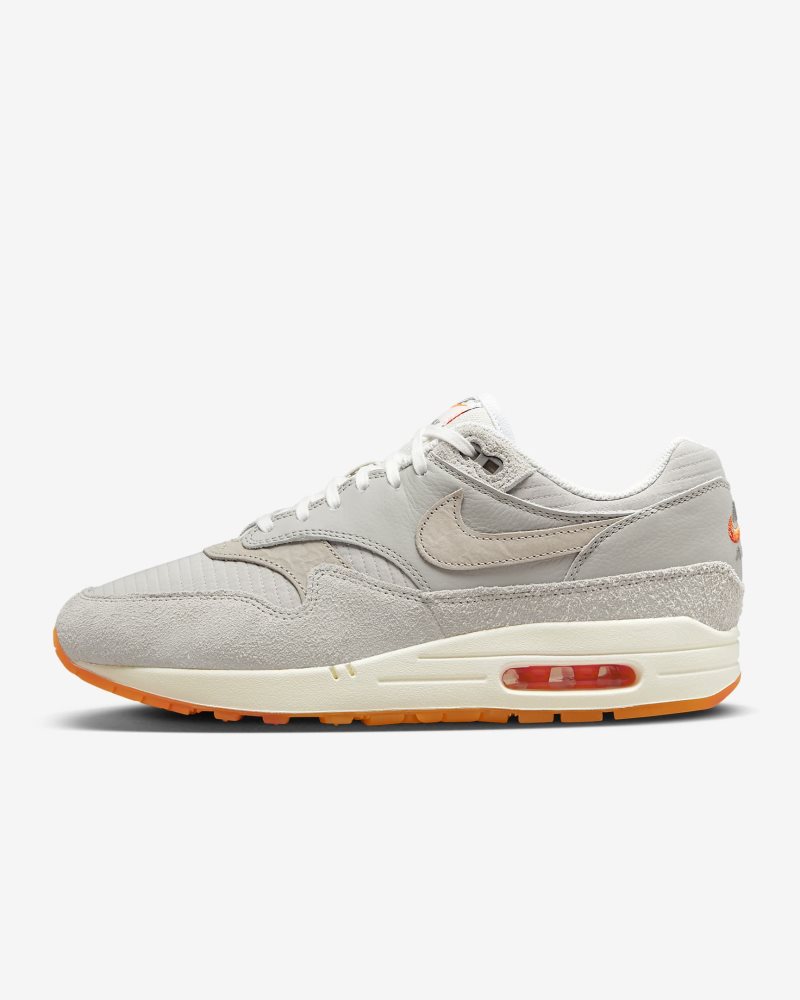 Nike Air Max 1 Premium Light Iron Ore/Total Orange/Flat Pewter/Light Iron Ore