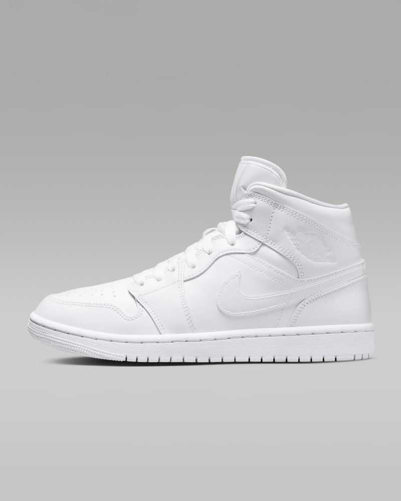 Air Jordan 1 Mid White/White/White